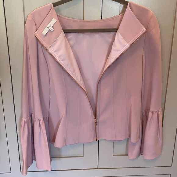 Tibi Crepe Bell Sleeve Blouse | 0 - Picture 6 of 7